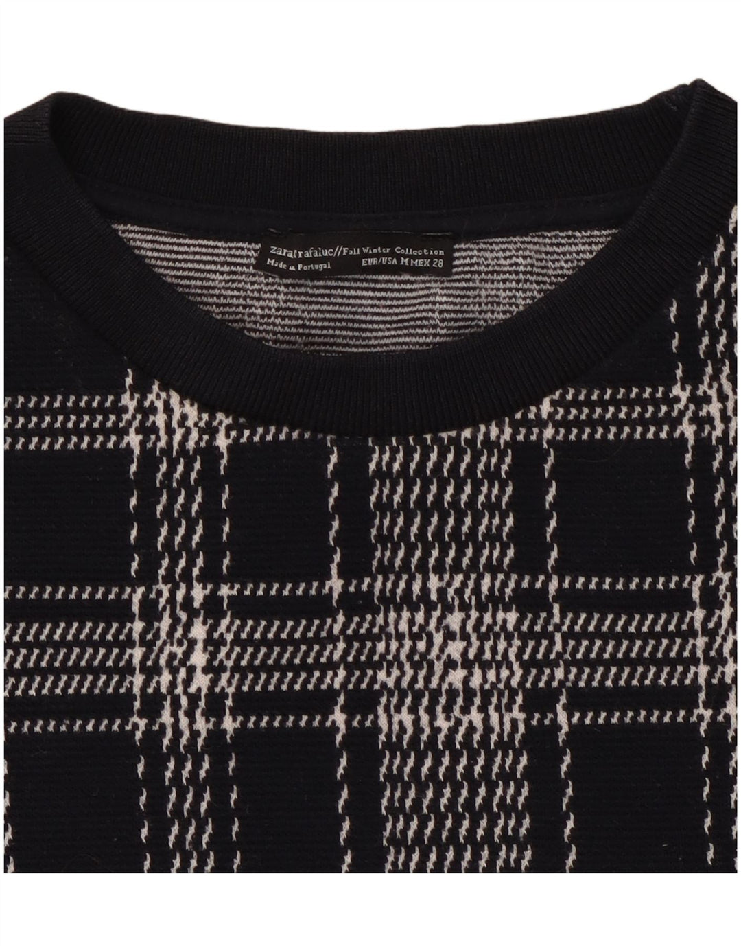 Женский свитер ZARA UK 14, средний темно-синий в клетку