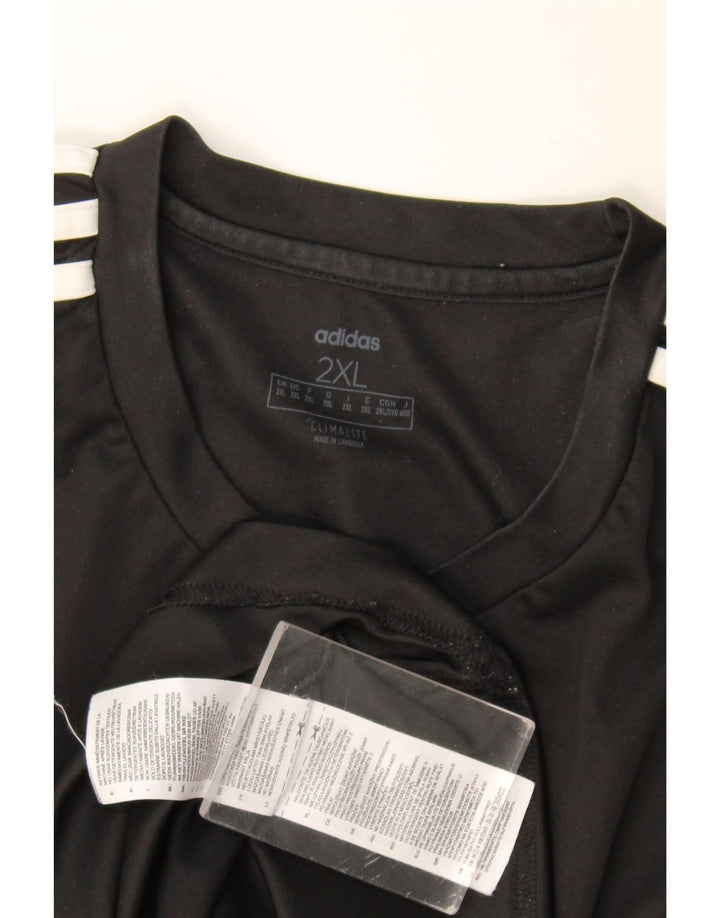 Мужская футболка Adidas Climalite с рисунком 2XL, черный полиэстер