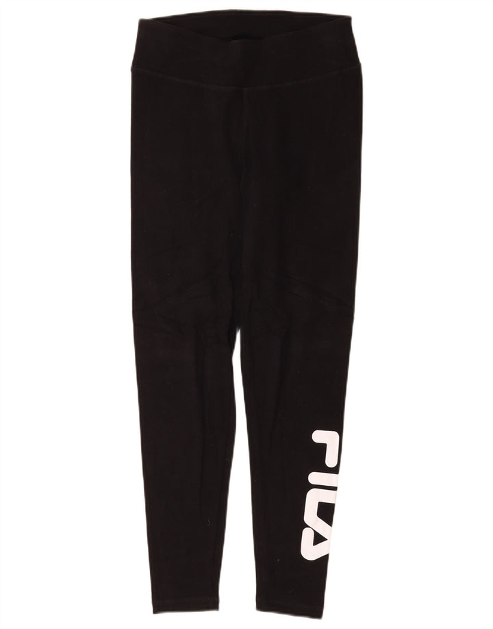 Женские леггинсы с рисунком Fila UK 10, маленькие черные