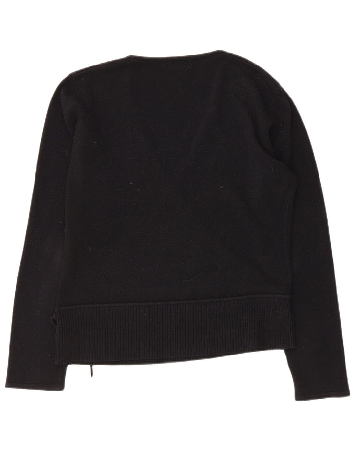 Женский джемпер с v-образным вырезом Sasha UK 18 XL, черный акрил