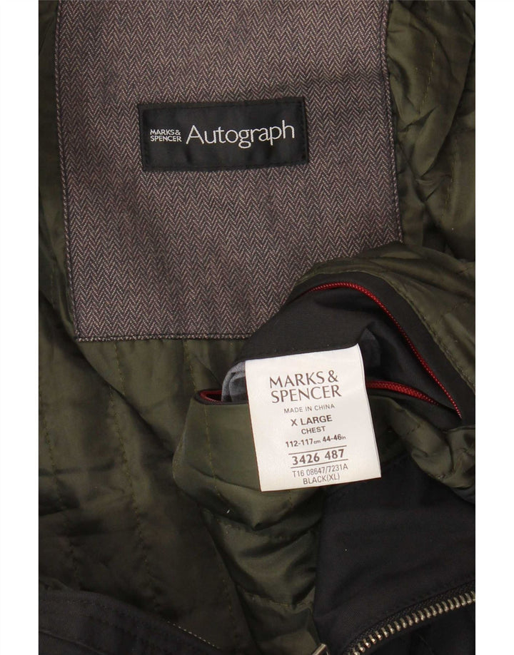 Мужской бомбер Marks & Spencer Autograph UK 42 XL, черный полиамид
