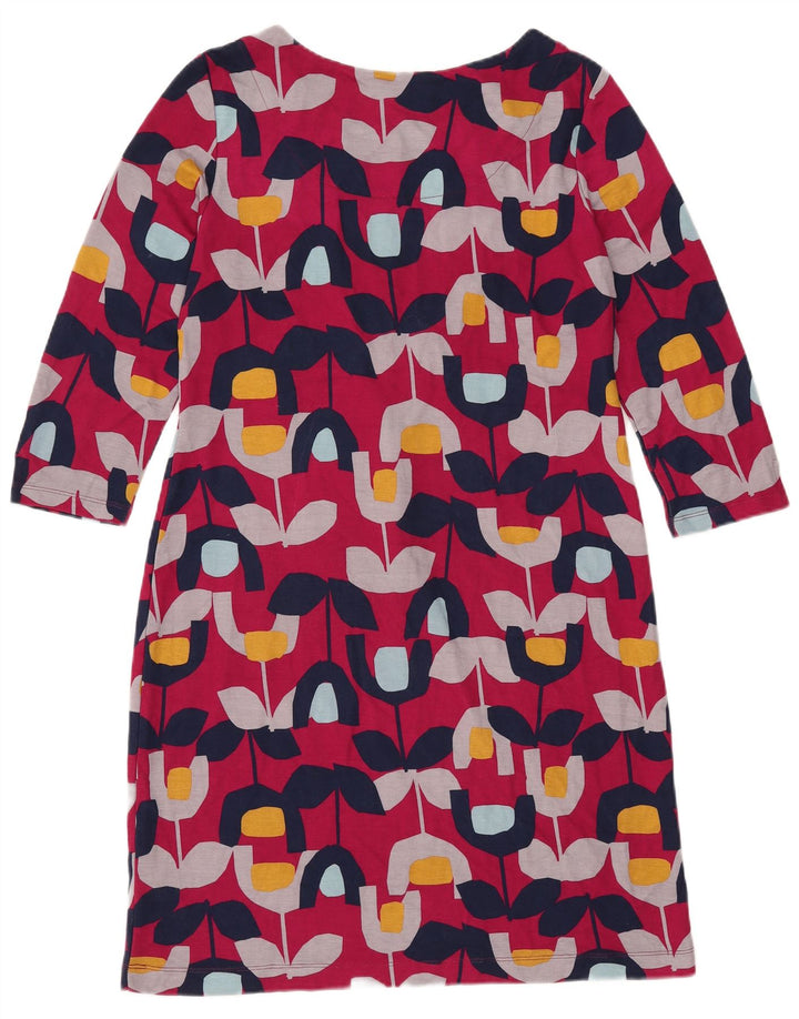 Женское платье-футляр с рукавом 3/4 WHITE STUFF UK 12, средний розовый с цветочным принтом