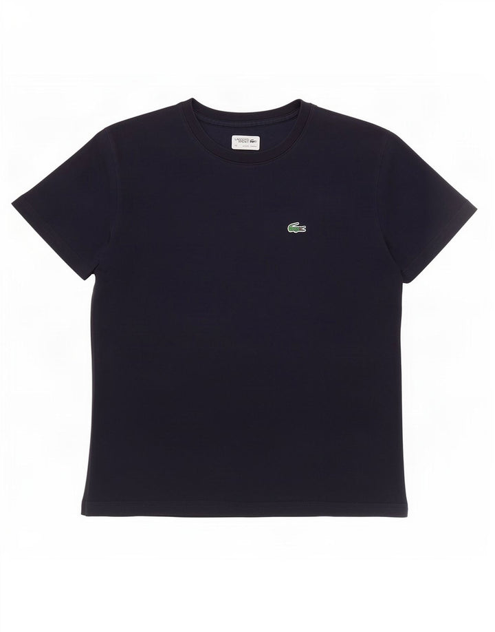 Футболка Lacoste для мальчиков, топ 11-12 лет, темно-синяя