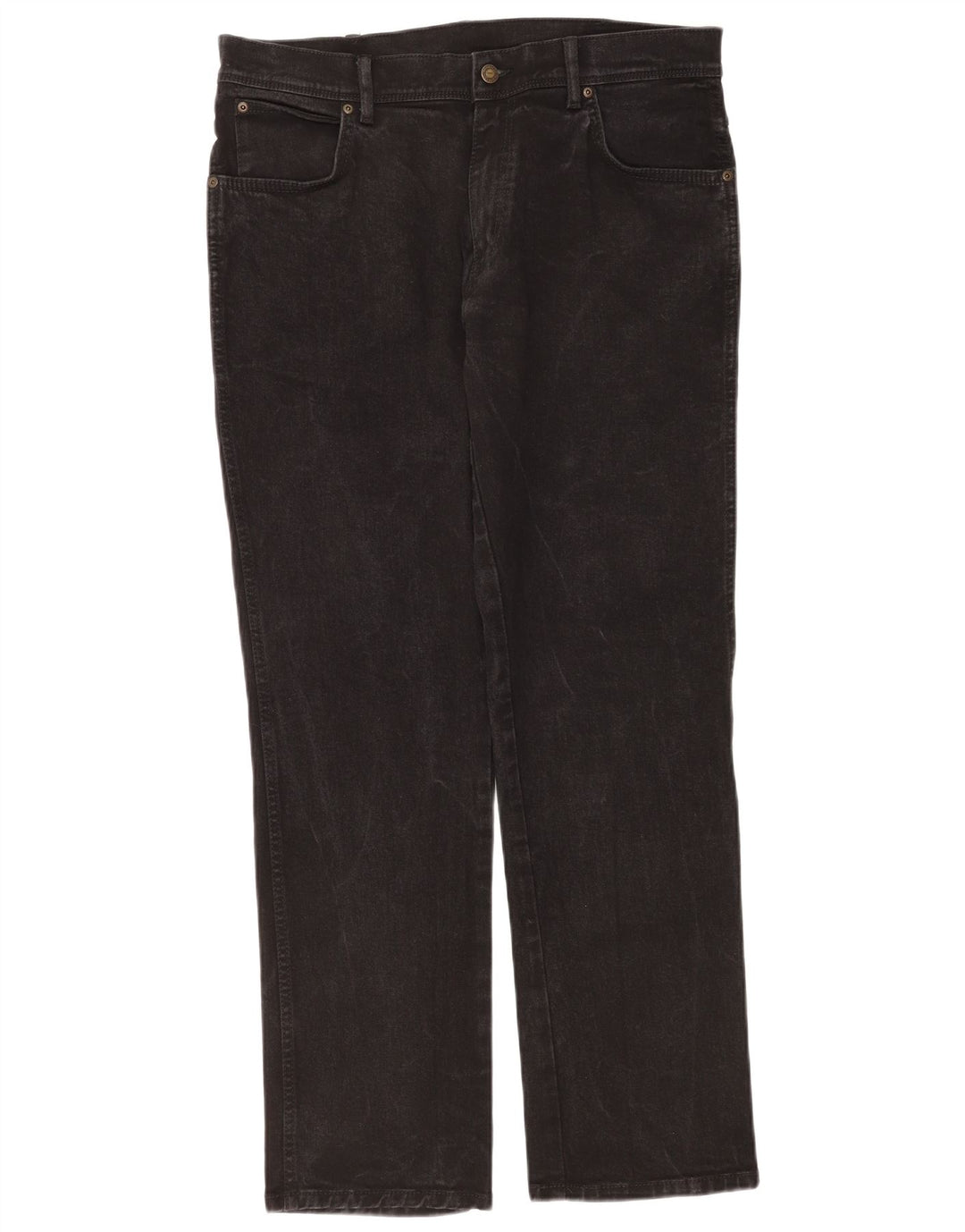 Мужские прямые джинсы Wrangler стандартного кроя W36 L32, черный хлопок