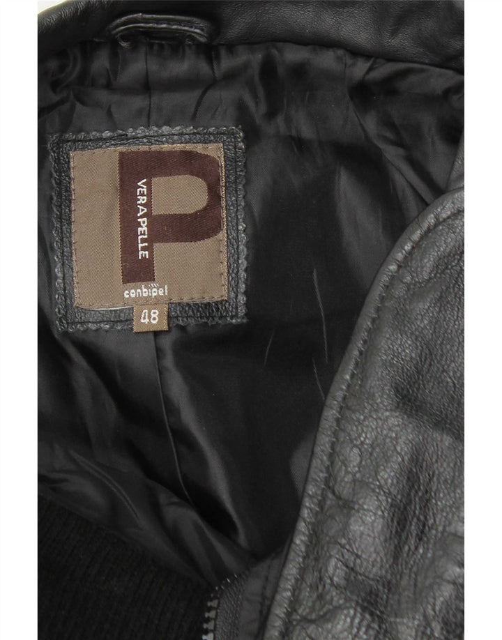Мужская кожаная куртка Conbipel IT 48 Medium Black Leather