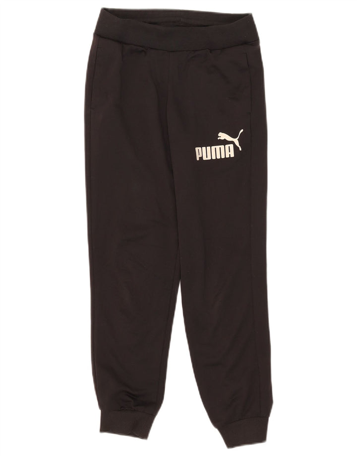 Спортивный костюм с графическим рисунком для мальчиков Puma, брюки для бега, 9–10 лет, черный полиэстер
