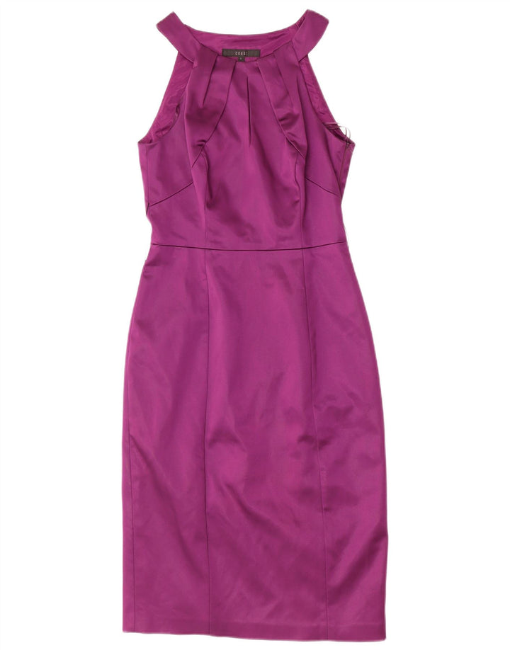 Женское платье-футляр COAST UK 8, маленькое бордовое из ацетата