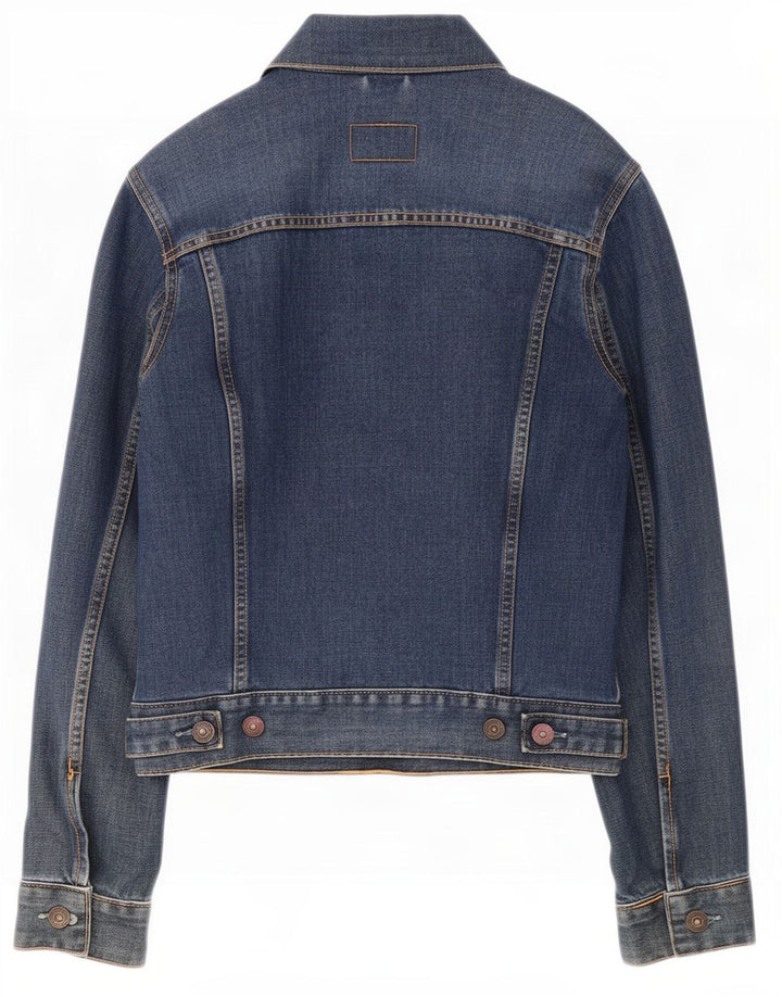 Джинсовая куртка Levi's для девочек 11-12 лет, хлопковая ткань среднего синего цвета