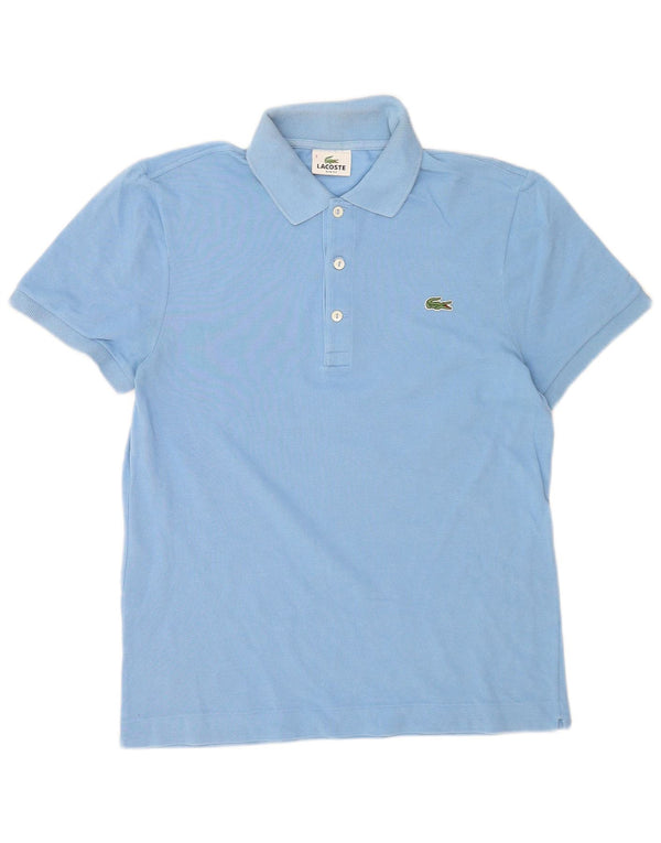 Мужская рубашка-поло приталенного кроя Lacoste, размер 3, маленькая, синяя, хлопок