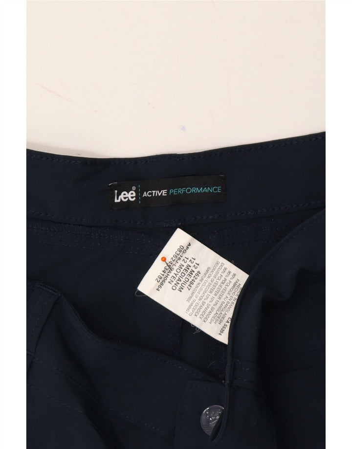 LEE Womens Casual Shorts US 12 Large W34  Navy Blue Polyester Vintage Lee and Second-Hand Lee from Messina Hembry 