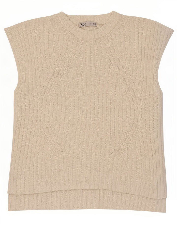 Женский жилет Zara UK 14, средний белый