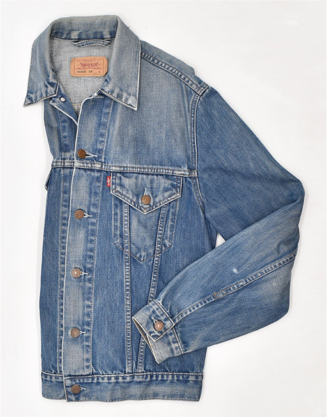 Женская джинсовая куртка LEVI'S UK 14, большая синяя, хлопок