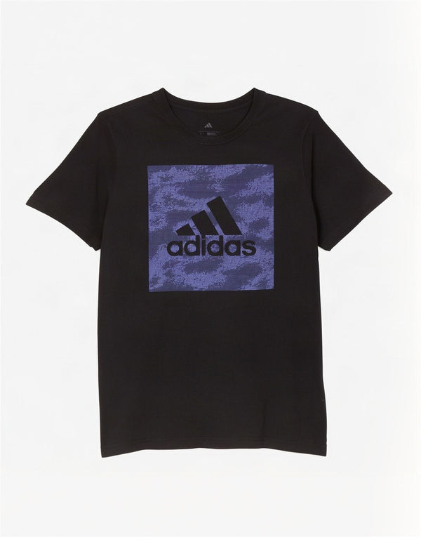Мужская футболка с рисунком Adidas Regular Fit, большая черная