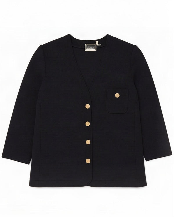 Luisa Spagnoli Womens 3/4 Sleeve 4 Button Blazer Jacket UK 18 XL Navy Blue