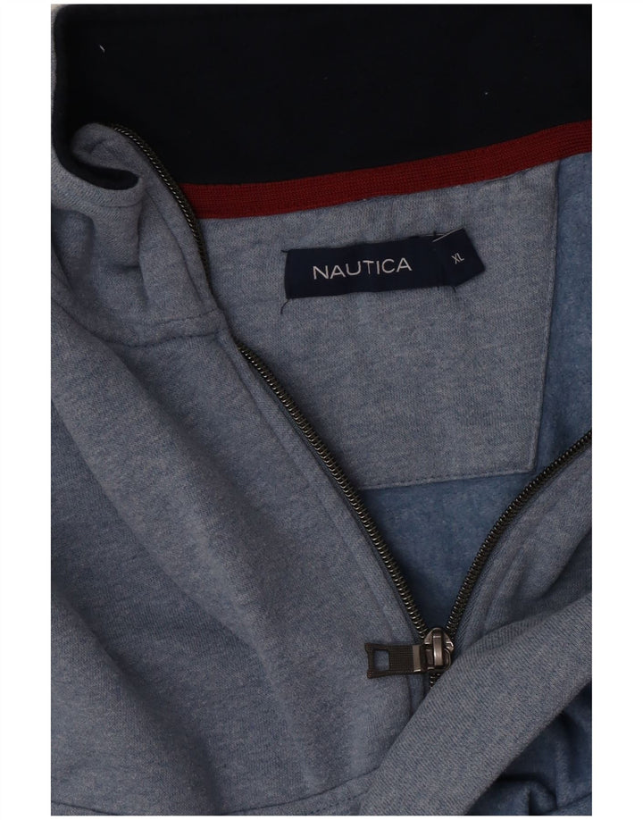 Мужской свитшот с воротником на молнии Nautica, XL, синий