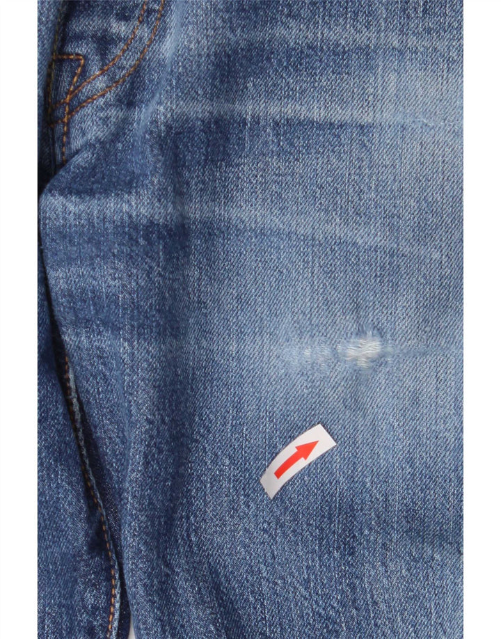 Мужские потертые прямые джинсы Levi's W34 L34, синий хлопок