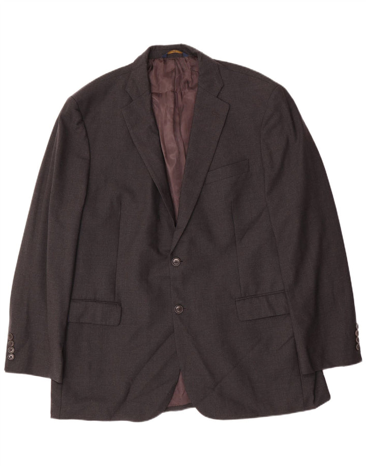 Мужской удлиненный пиджак Brooks Brothers на 2 пуговицах, Великобритания 46 3XL, серая шерсть