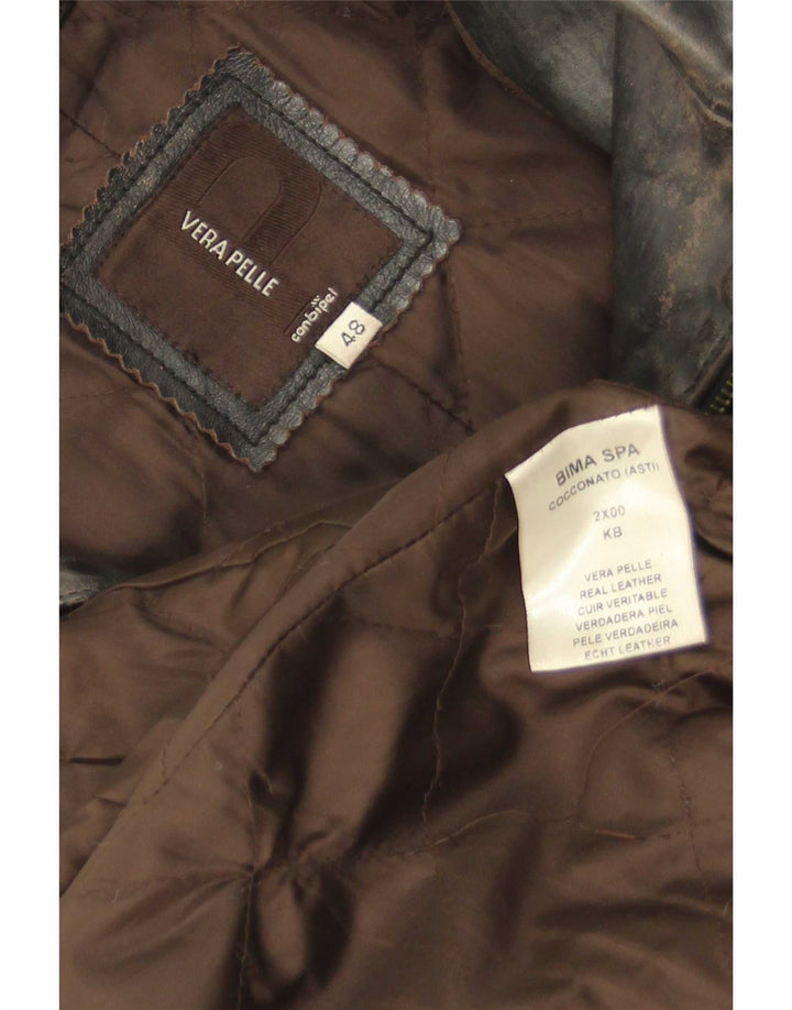 Conbipel Женское кожаное пальто IT 48 XL Черное кожаное