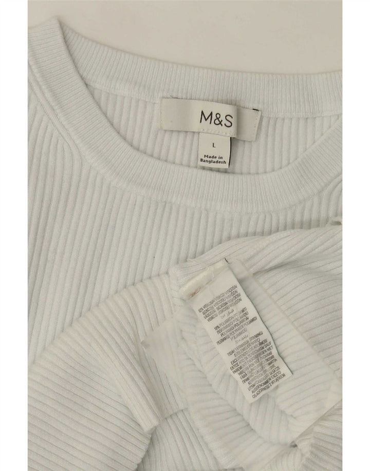 Женская футболка Marks & Spencer Top UK 14, большая белая вискоза