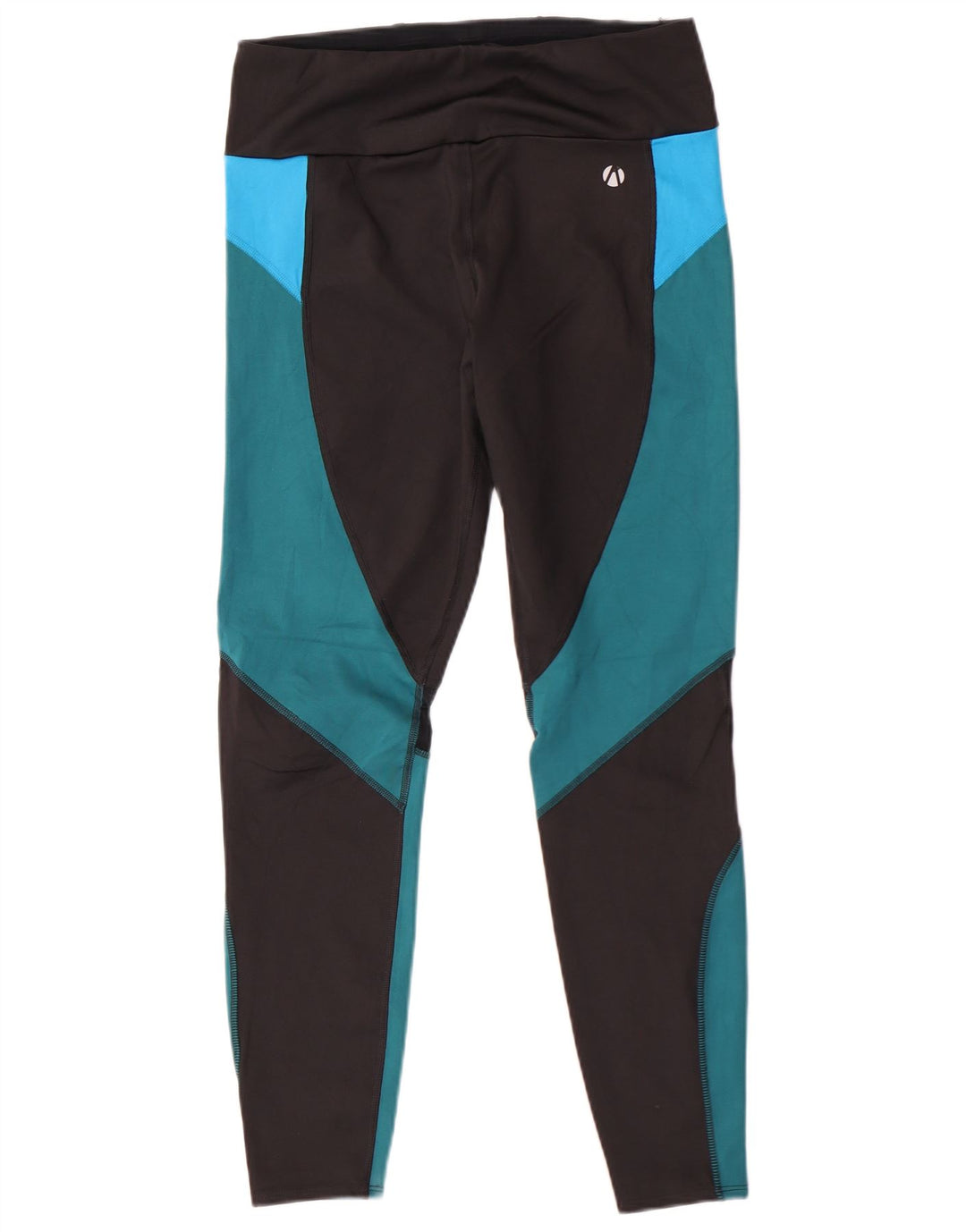 Женские леггинсы Marks & Spencer UK 14, средний черный, полиэстер с цветными блоками