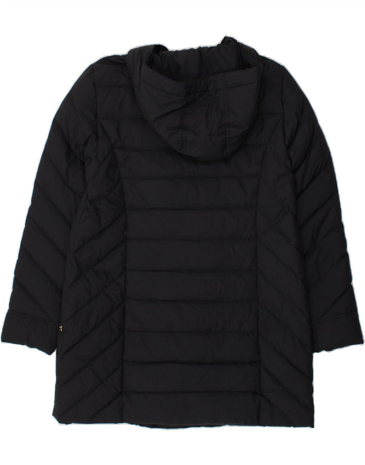 TRUSSARDI JEANS Womens Hooded Padded Coat IT 46 Large Navy Blue Polyamide Vintage Trussardi Jeans and Second-Hand Trussardi Jeans from Messina Hembry 