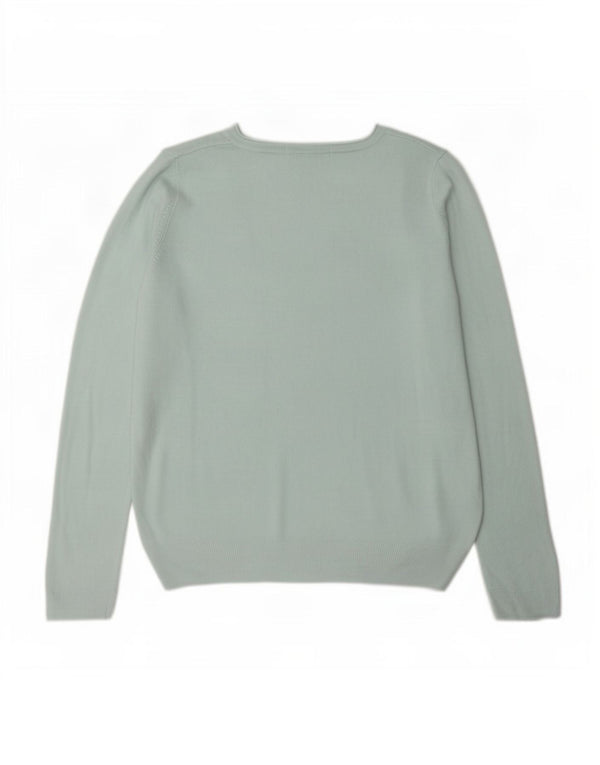 Женский джемпер с v-образным вырезом Marks & Spencer UK 18 XL, синий акрил