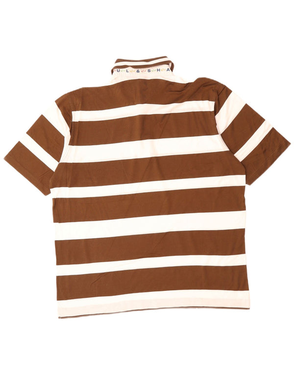 Мужская рубашка-поло Paul & Shark для яхтинга, хлопковая большая коричневая полоска