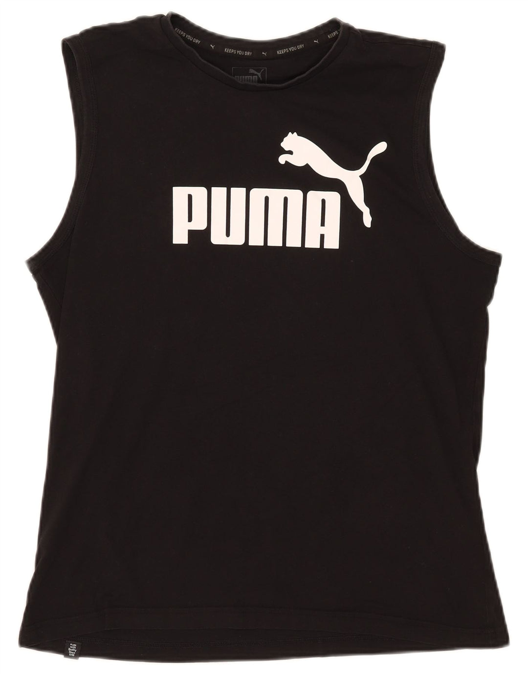 Мужской жилет с рисунком Puma, большой черный хлопковый