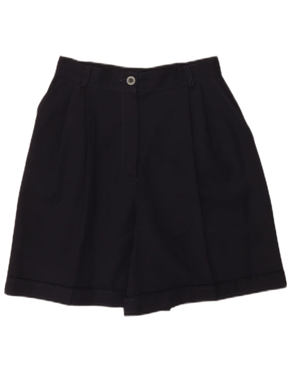 Vintage Womens High Waist Pegged Chino Shorts IT 44 Medium W26  Black Wool