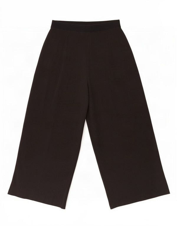 Zara Женские широкие брюки-капри с высокой талией, маленькие W26 L22, черные