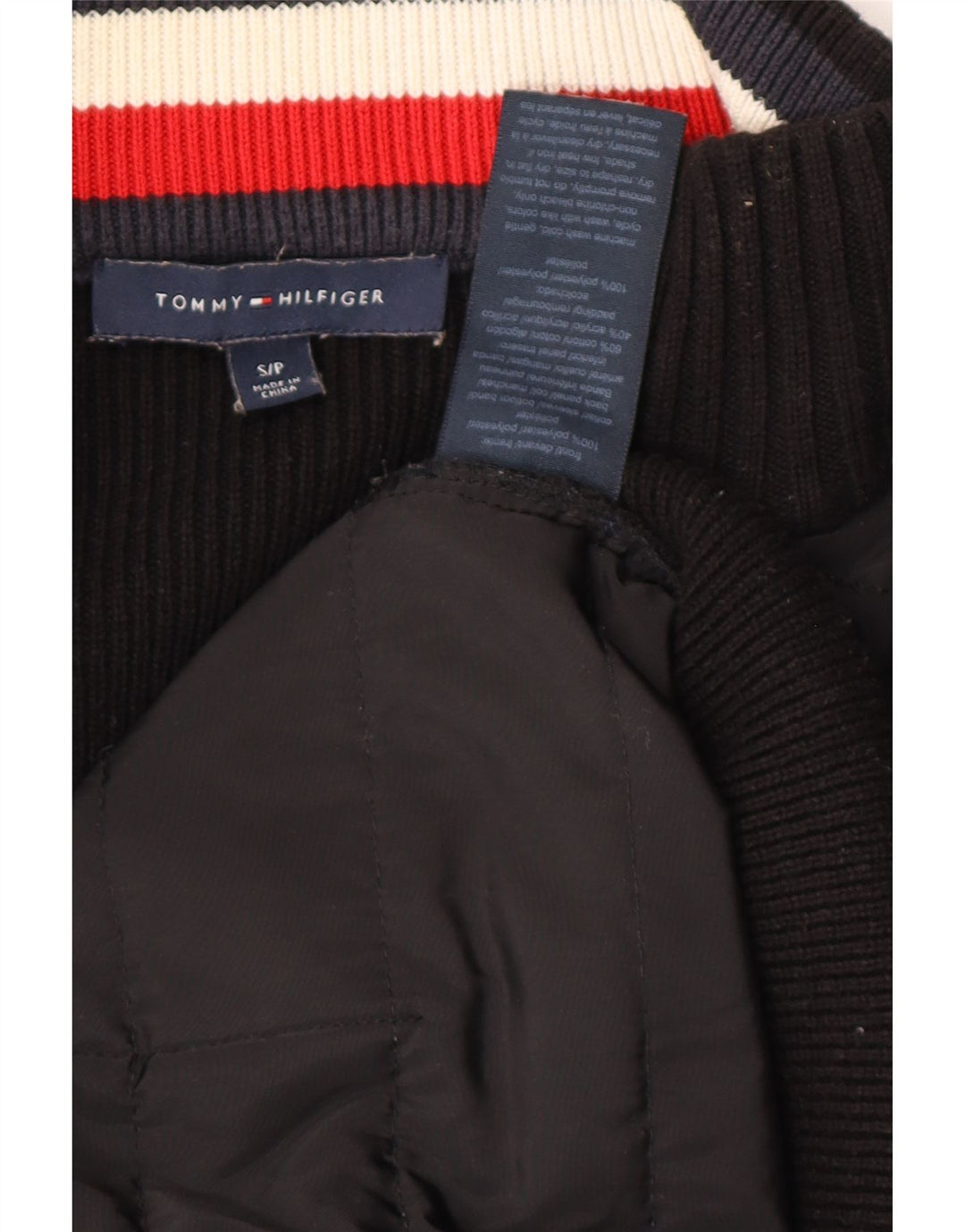 TOMMY HILFIGER Женский свитер-кардиган UK 10, маленький, черный, полиэстер