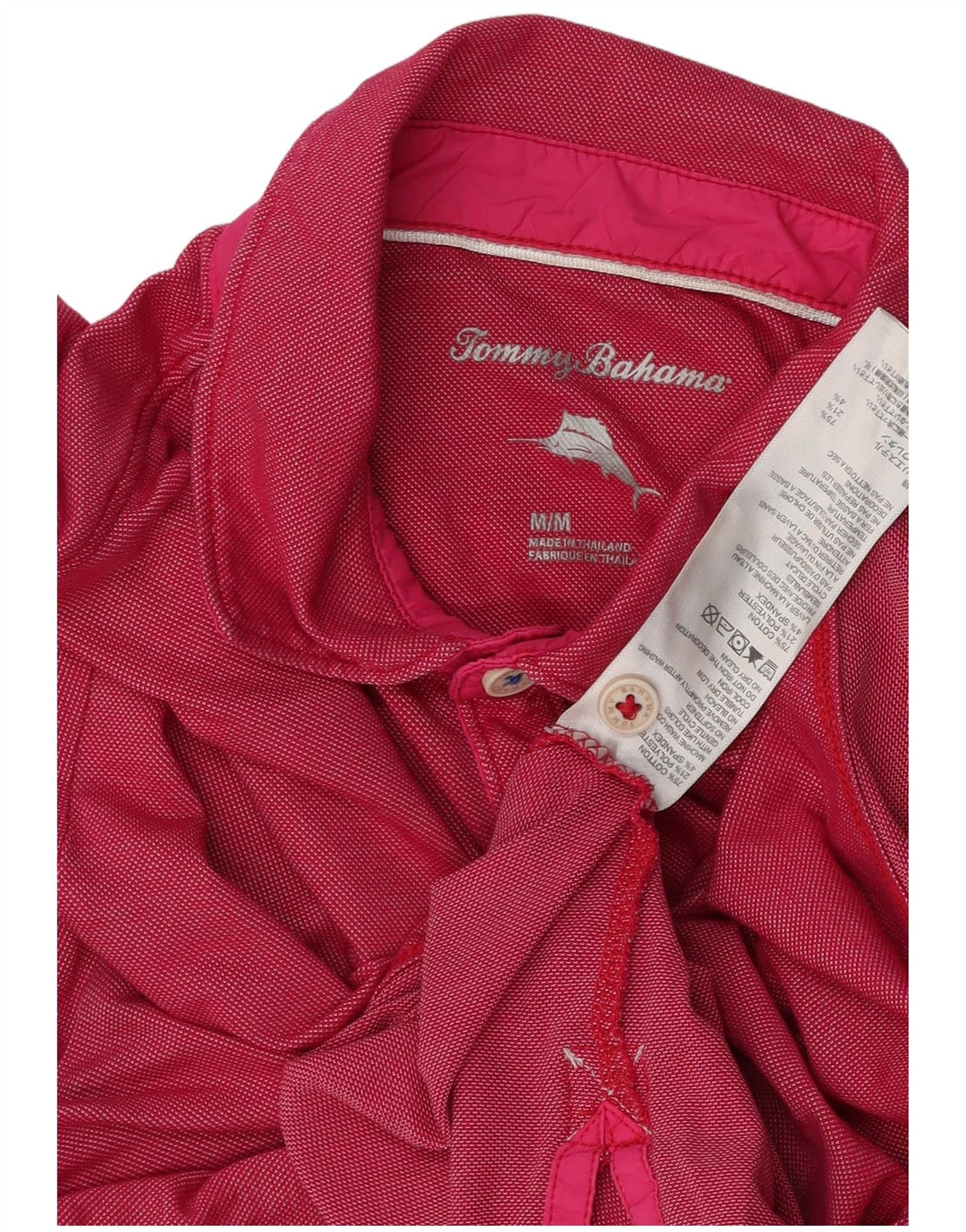 TOMMY BAHAMA Mens Polo Shirt Medium Pink Cotton
