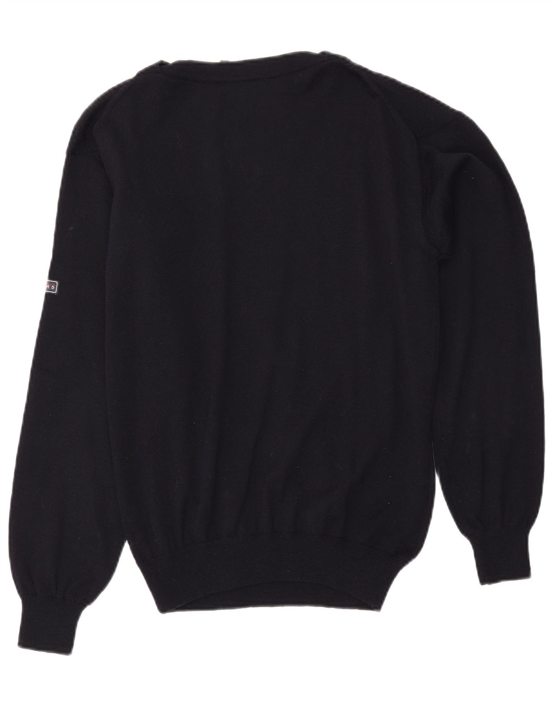 ВИНТАЖНЫЙ мужской свитер с вырезом «лодочкой», средний темно-синий