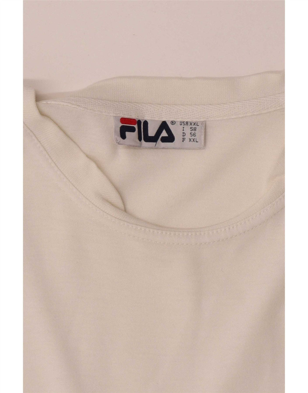 Мужская футболка Fila Top 2XL, белый хлопок