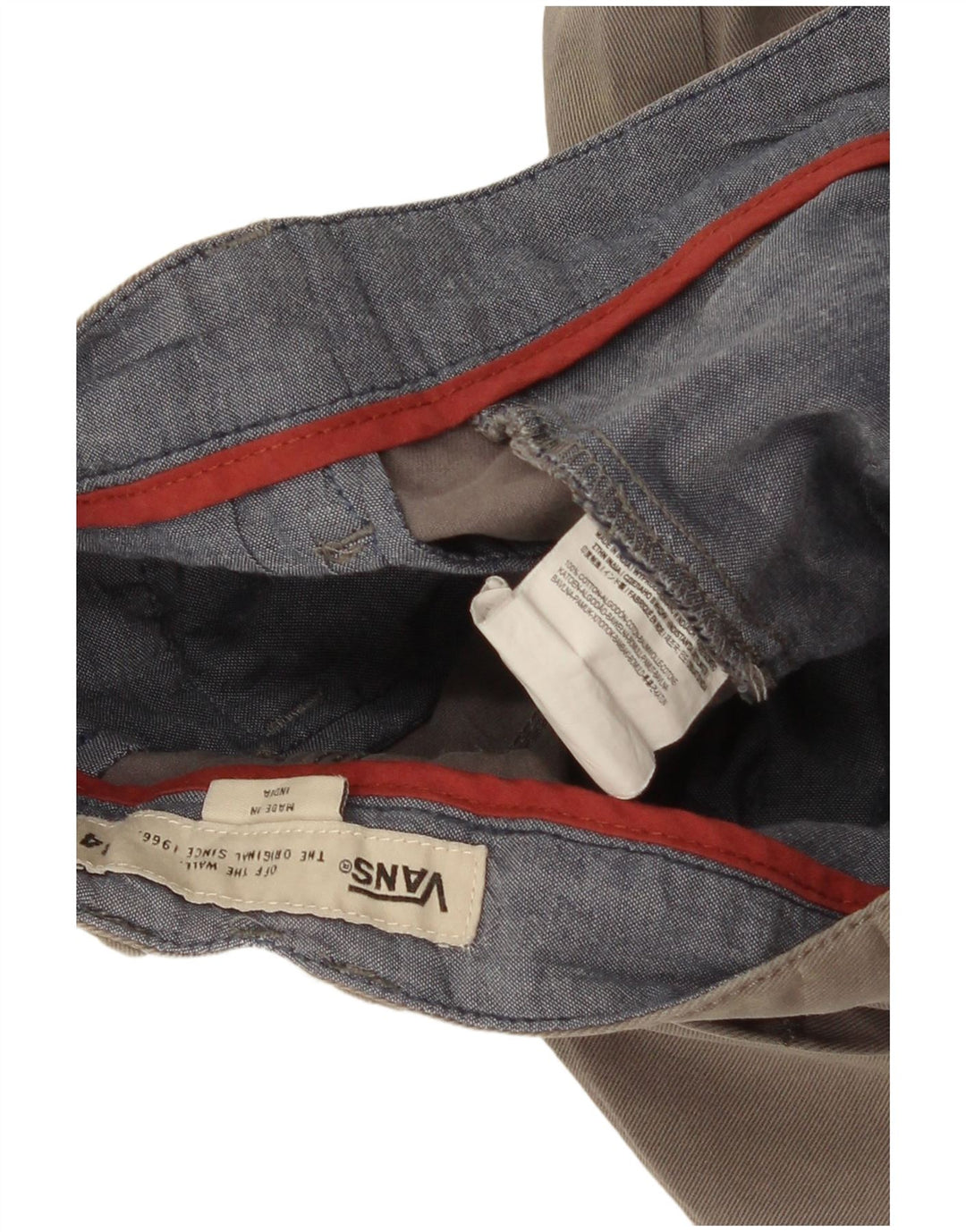 Мужские шорты чинос Vans W34, большие серые, хлопок