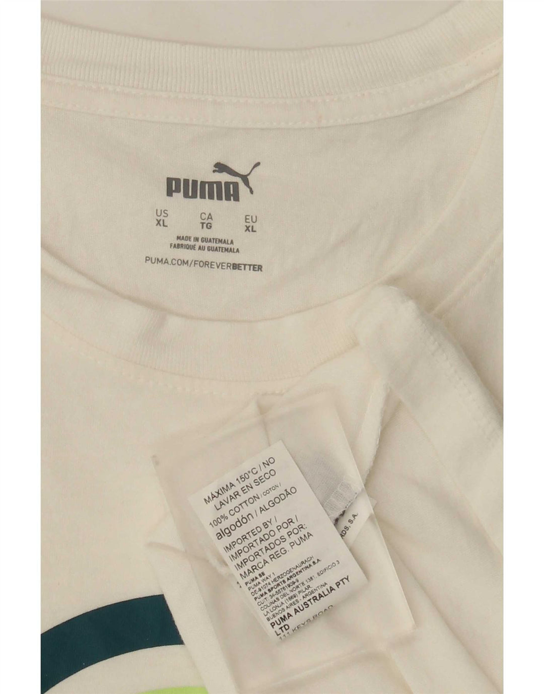Мужская футболка с рисунком Puma XL, белый хлопок