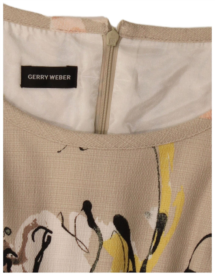 Женское платье-футляр Gerry Weber UK 12, средний бежевый с цветочным принтом