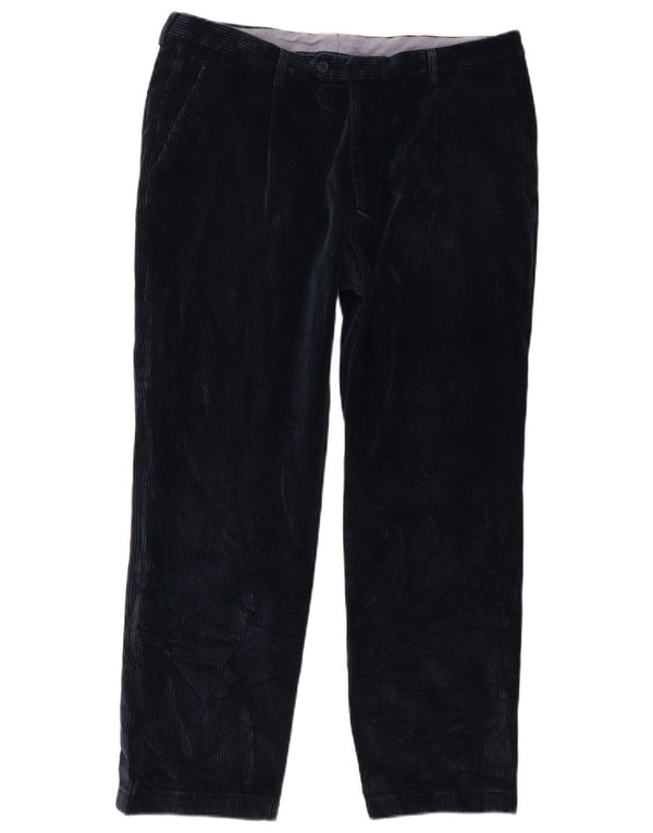 BIANCHI Мужские прямые вельветовые брюки IT 52 XL W34 L27 Темно-синий хлопок