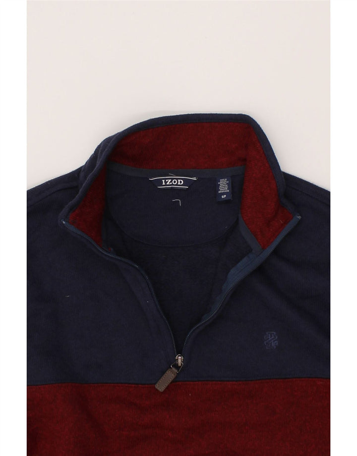 IZOD Mens Zip Neck Pullover Tracksuit Top Small Navy Blue Colourblock Vintage Izod and Second-Hand Izod from Messina Hembry 