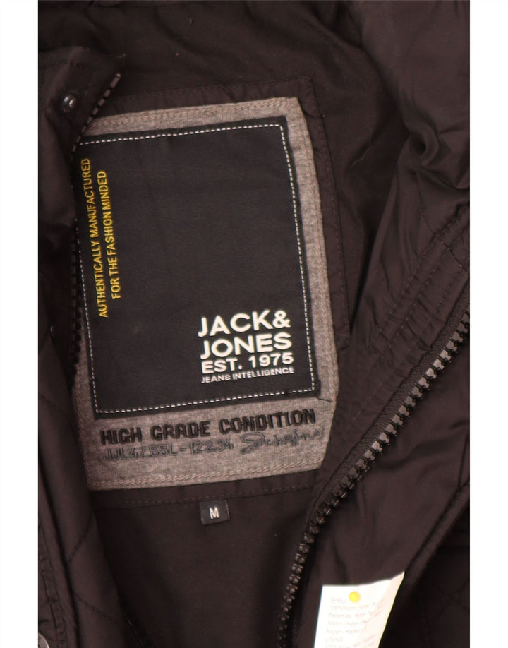 Мужская стеганая куртка Jack & Jones в стиле милитари UK 38, средний черный нейлон