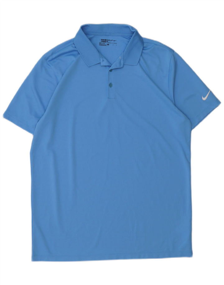 Мужская рубашка поло Nike Dri Fit Standard, большой синий полиэстер