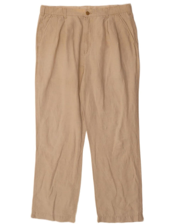 Мужские брюки-чиносы Marks & Spencer Blue Harbour W36 L31, бежевый лен