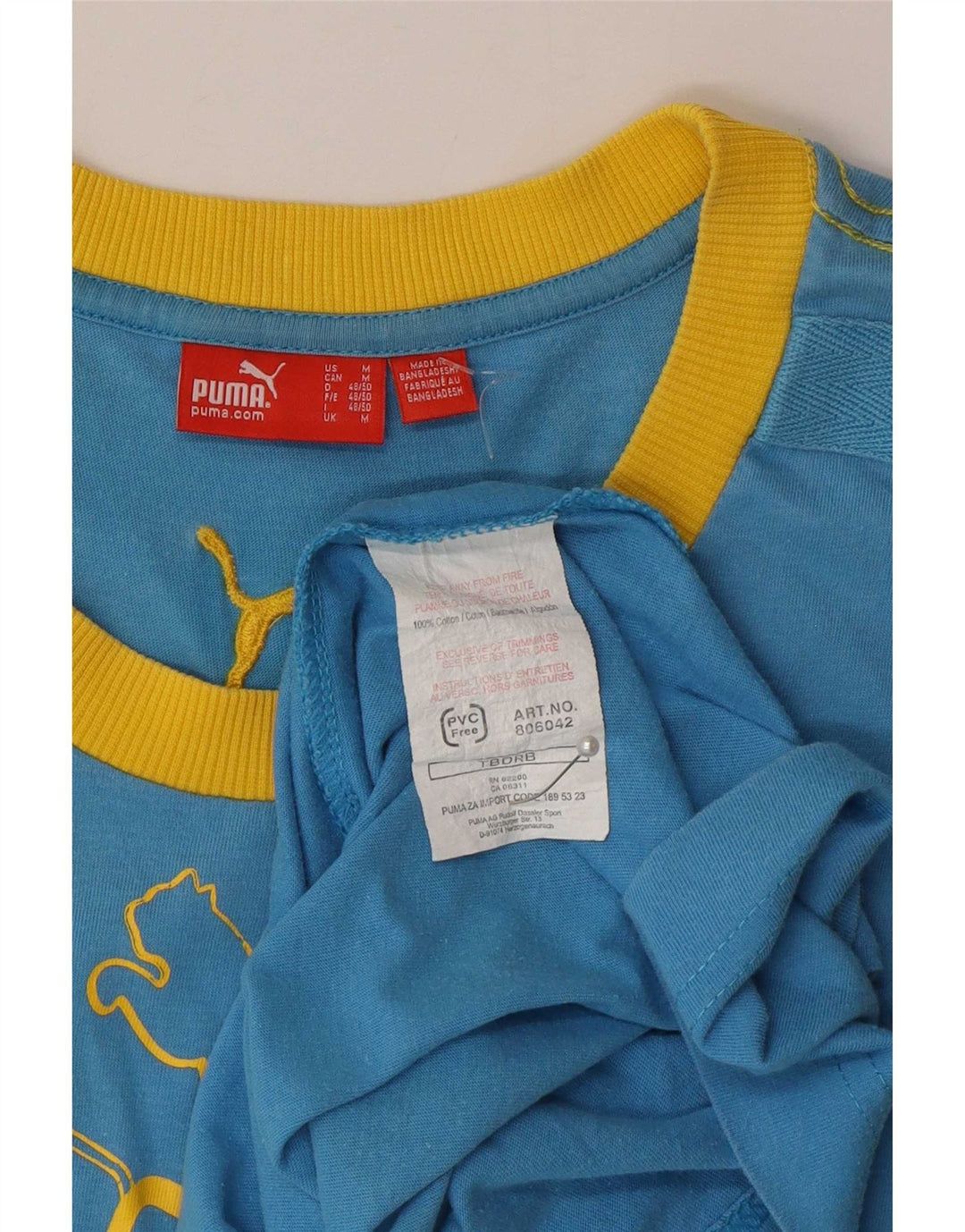 Мужской жилет с рисунком Puma, хлопок среднего синего цвета с цветными блоками