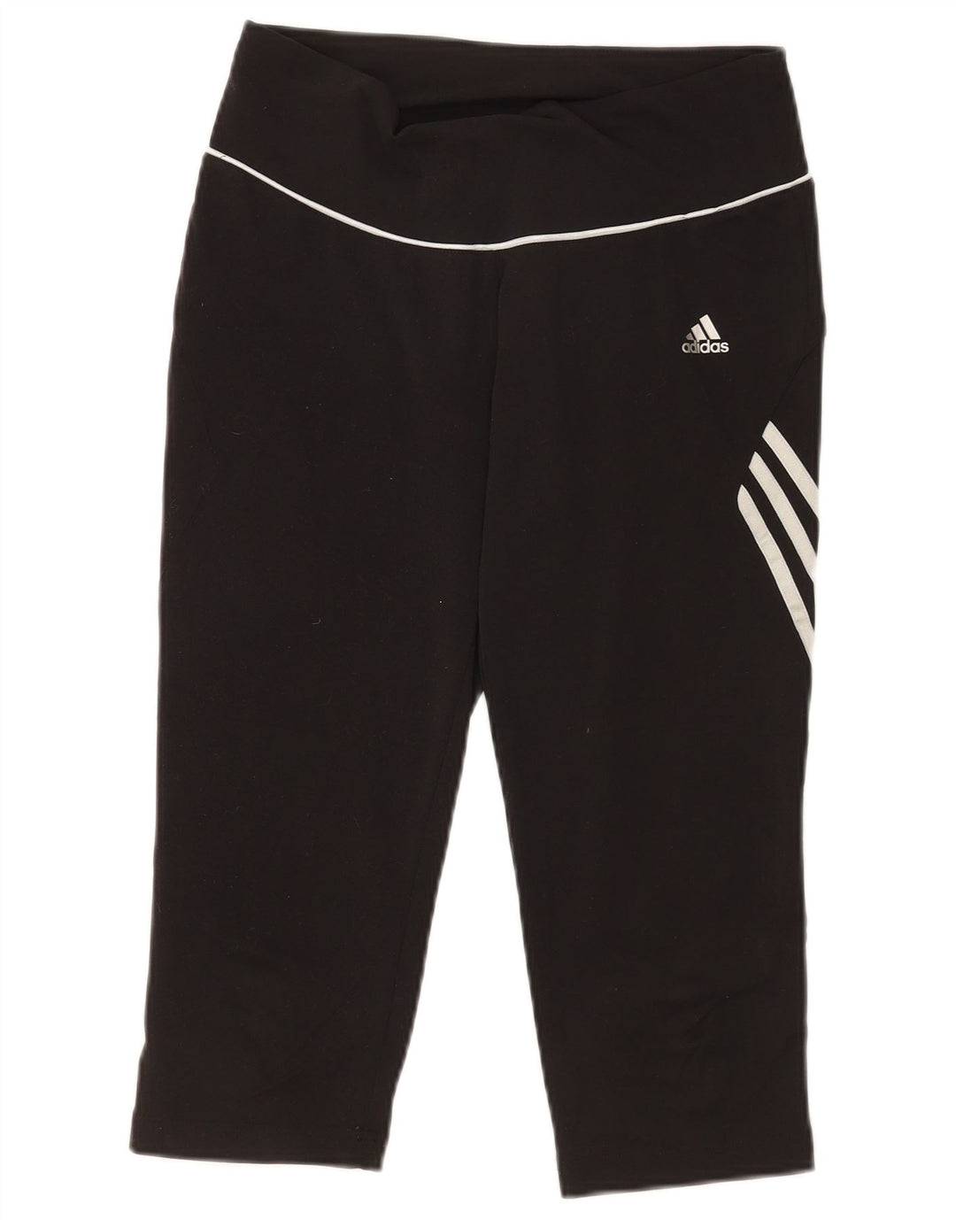 Женские леггинсы-капри Adidas UK 14, средний черный полиэстер, спортивные