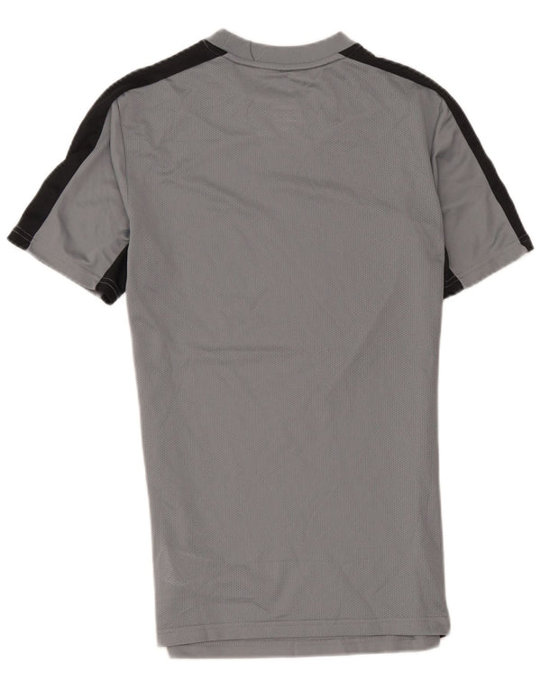 Nike Mens Dri Fit Slim Fit T-Shirt Top Small Grey Colourblock Polyester