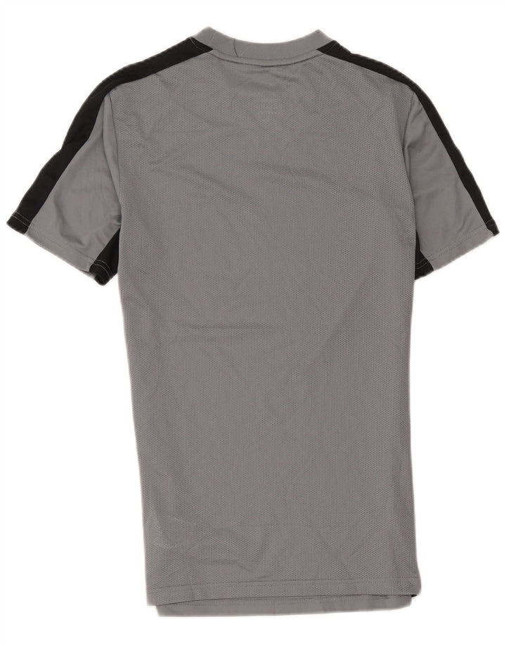 Мужская футболка Nike Dri Fit Slim Fit, маленький серый полиэстер с цветными блоками