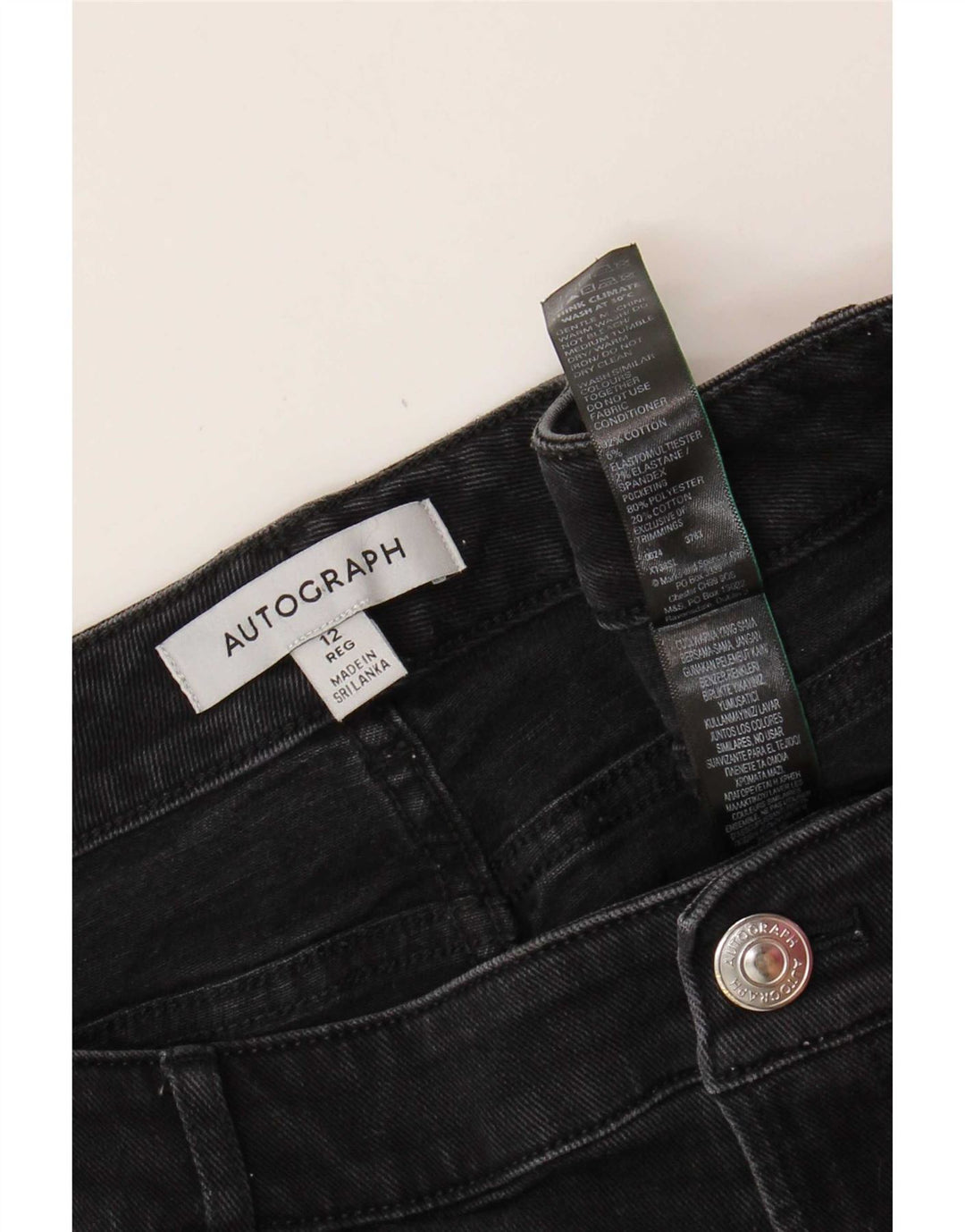 Женские зауженные джинсы Marks & Spencer Autograph UK 12 Medium W32 L29 Серые