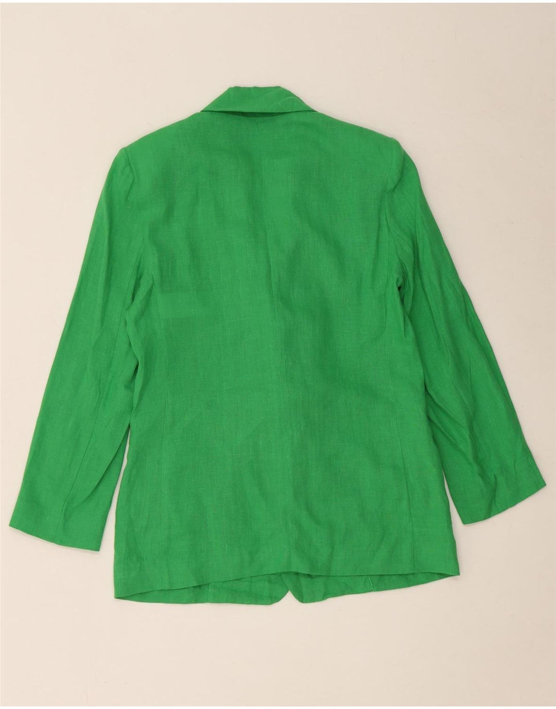 Женский блейзер Marella EMME на 1 пуговице, Великобритания, 8, маленький, зеленый, льняной