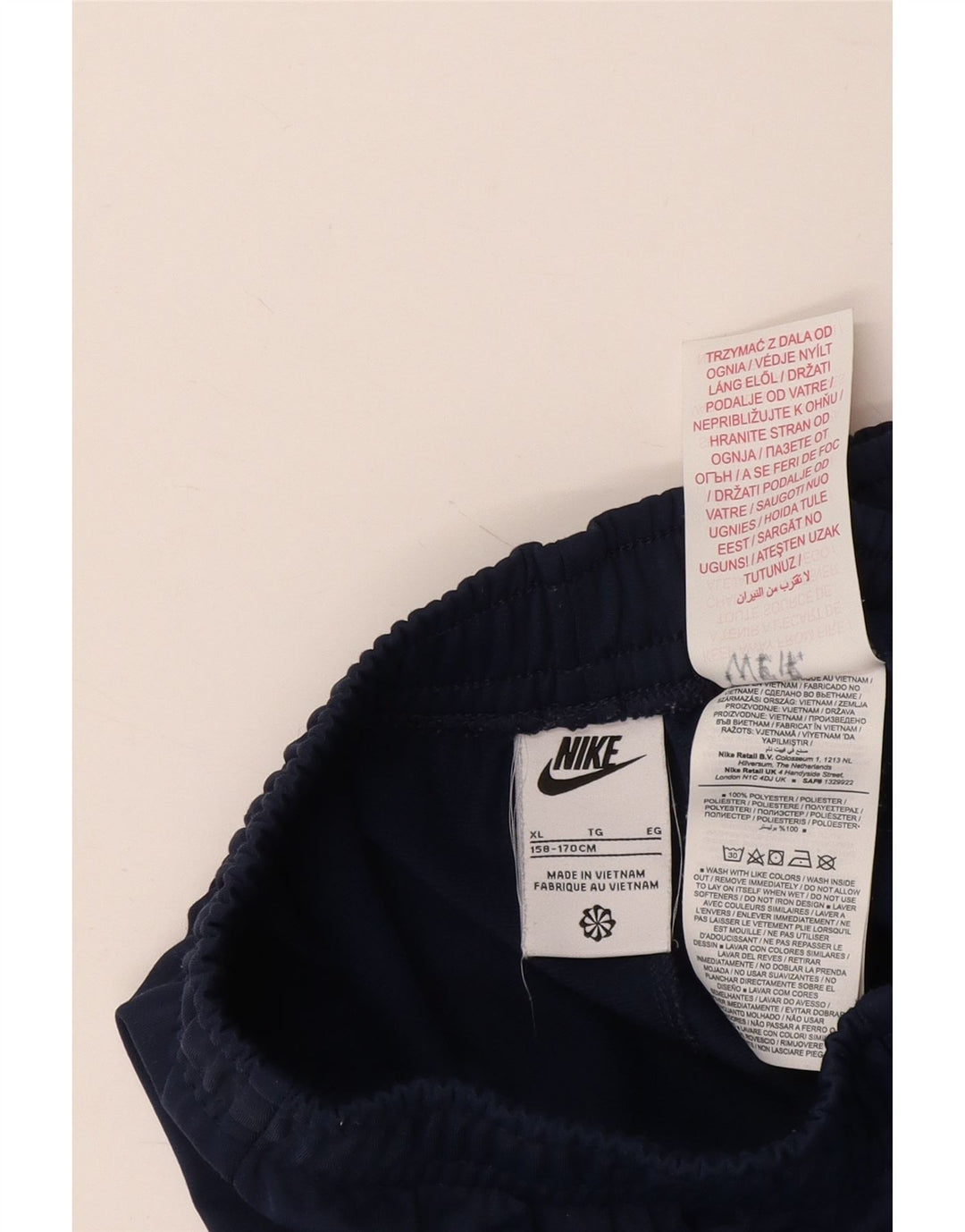 Спортивные брюки NIKE для мальчиков, брюки для бега, 13–14 лет, XL, темно-синий, полиэстер