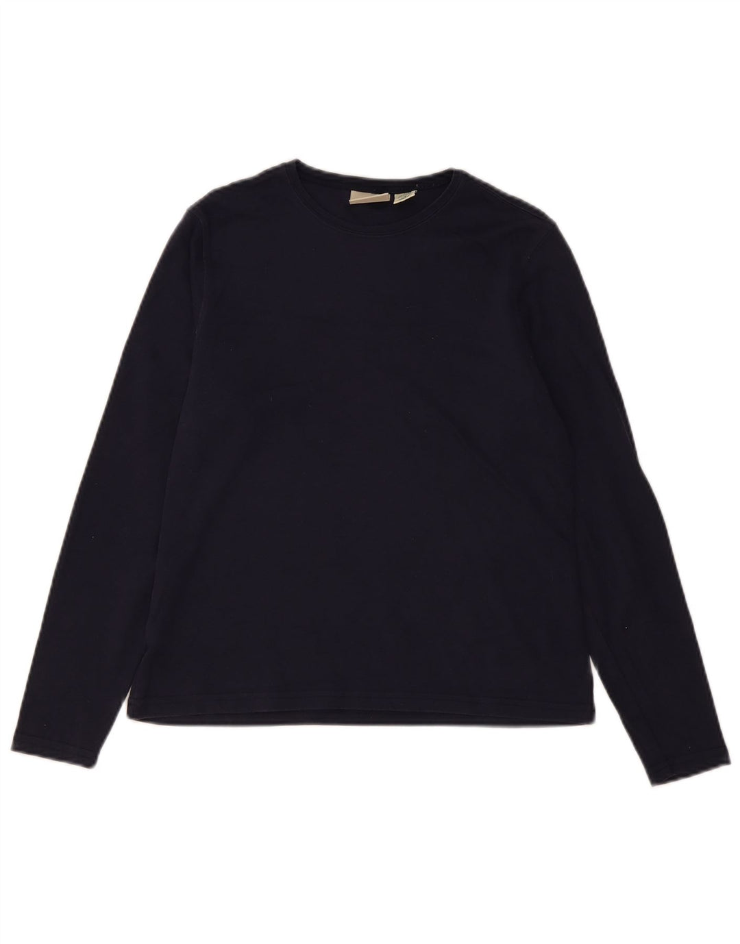 Женский топ L.L.BEAN с длинным рукавом UK 10, маленький размер, темно-синий, хлопок